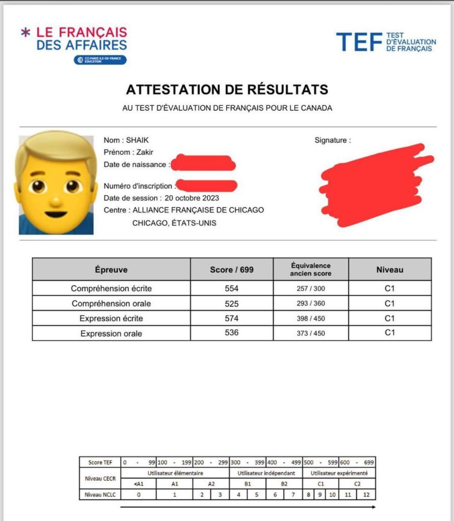 Acheter un certificat TEF pour l'immigration française. Obtenir le certificat TEF pour immigrer en France sans examen